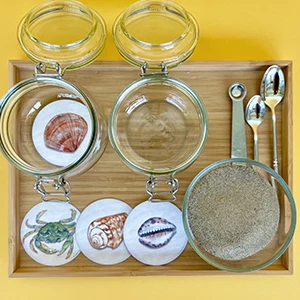 Activity Tray: Surprise Jars with Sand