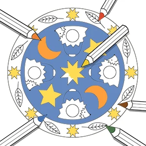image of a mandala with kites