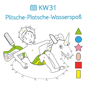Das Bild zeigt viele bunte Faltfische, die Kinder im Kindergarten falten können.