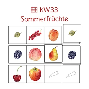 Das Bild zeigt ein Bildungsangebot zum Thema Früchte und Beeren.