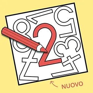 scheda con numeri sovrapposti: trova il numero uno