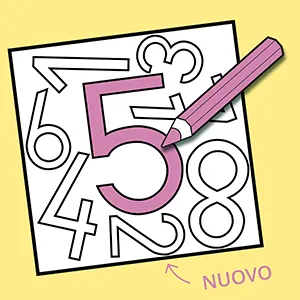 scheda con numeri sovrapposti: trova il numero uno