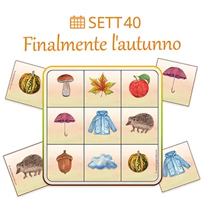 Immagine di una cartella di bingo autunnale.